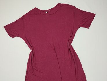 czerwona bluzki damskie krótki rękaw: Tunika, H&M, M, stan - Bardzo dobry
