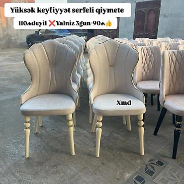 oval masalar: Qonaq otağı üçün, Yeni, Qatlanmayan, rəng - Ağ Stul — 1