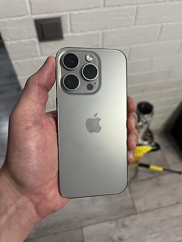 iphone cs max: IPhone 15 Pro, Б/у, 512 ГБ, Natural Titanium, Защитное стекло, Кабель, Коробка, 95 % — 2