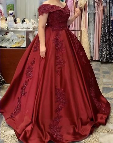 Haljine: Luksuzna bordo svečana haljina / venčanica (Kao nova!) ​Prodajem — 1