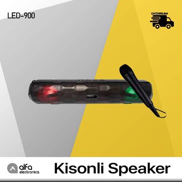 sd card: Kisonli Led-908 Speaker + Mikrofon Radio Kənardan qoşulan Mikrofon