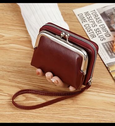 Portmone, pulqabıları: Qadınlar üçün mini-vintaj kilidli retro üslublu cüzdan və kart/pul — 1