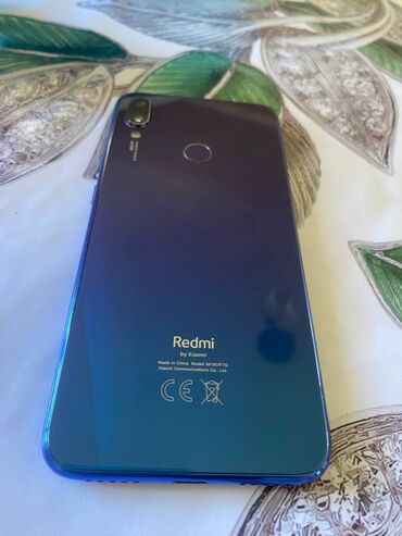 телефоны токмок: Xiaomi, Redmi Note 7, Колдонулган, 128 ГБ, түсү - Көк, 2 SIM