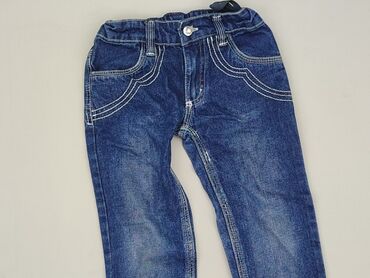 szorty wysoki stan jeans: Spodnie jeansowe, DenimCo, 4-5 lat, 110, stan - Bardzo dobry