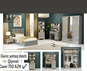 uşaq kiravat: Oğlan və qız üçün, Yeni, Təknəfərlik çarpayı, Dolab, Tumba, Yazı masası