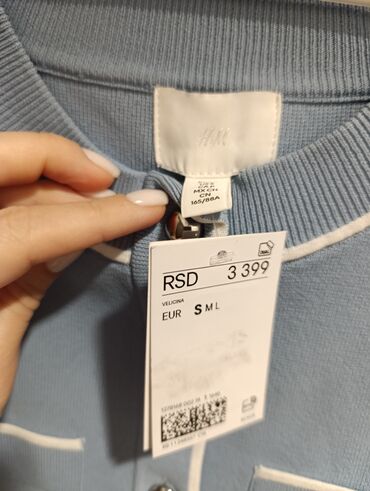 Bluze: H&M, S (EU 36), Poliester, bоја - Svetloplava — 3