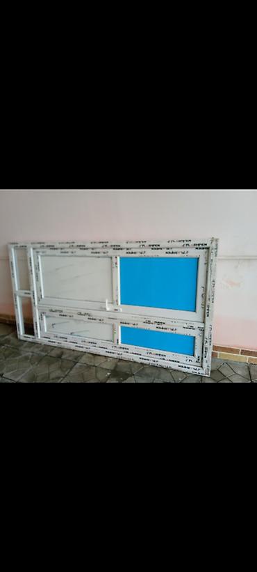 PVC qapı-pəncərə bloku - Material: ağ rəngli PVC profil (üzərində