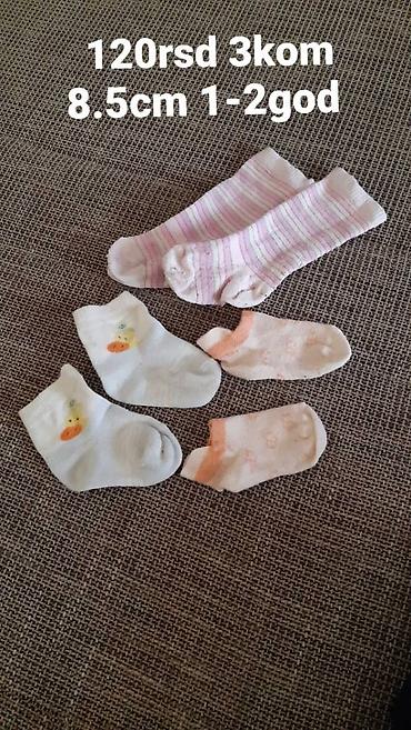 ravne papuce: Dečje čarapice – set od 3 para. - Veličina: dužina stopala oko 8,5 cm — 1