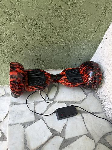 sk8 scooter: Б/у в рабочем состоянии, Гироскутер 6.5–8" с рисунком «огонь» + — 2