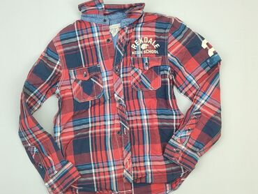 basic top z długim rękawem: Shirt 10 years, condition - Good, pattern - Cell, color - Red