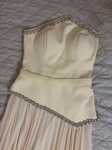 cone korse: 1 dəfə geyinilib - Zərif ziyafət geyimi – açıq sarı rəngdə, strapless — 4