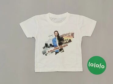 Koszulki: Koszula, 3-6 m, wzrost - 74 cm., wzór - Print, kolor - Biały