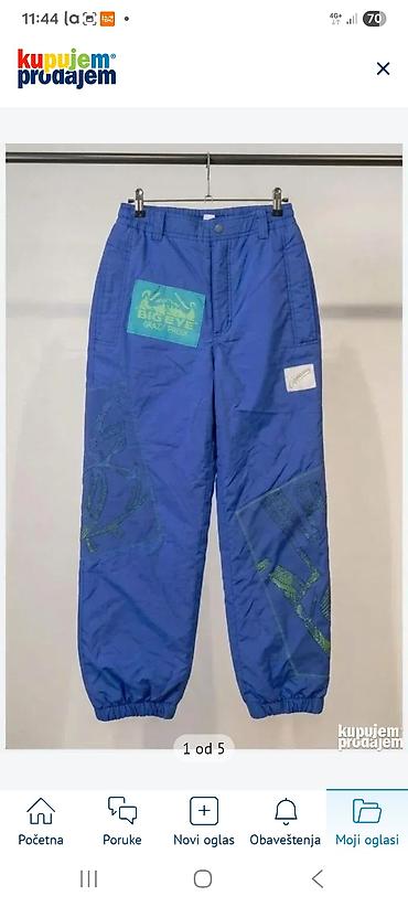 Skafanderi: Capricio retro ski pantalone – plava boja sa efektim/unikatnim — 1