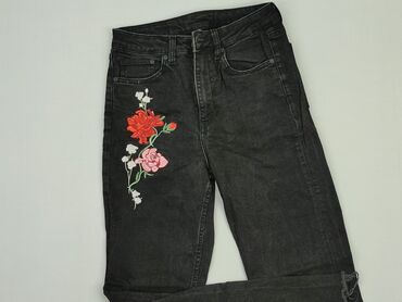 czarne jeansowe spódnice: Jeans, H&M, S (EU 36), condition - Good