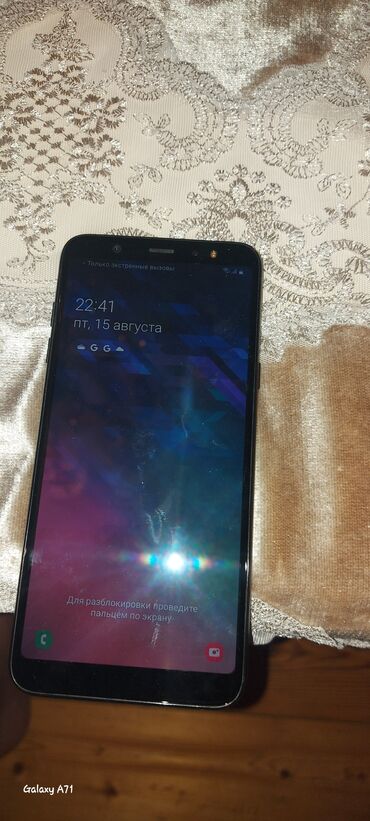 Samsung Galaxy A6 Plus, 32 ГБ, цвет - Черный, Две SIM карты, Сенсорный, Отпечаток пальца