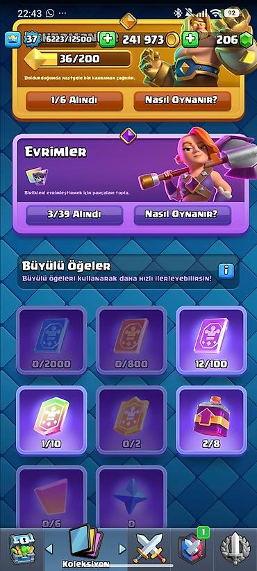 Digər: Endirim var ✅✅✅✅✅✅ ✅ ✅ Clash Royale hesabı - Kral səviyyəsi: 37 - — 3