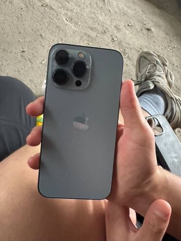 apple телефон: IPhone 13 Pro, Колдонулган, 256 ГБ, Көк, Коргоочу айнек, Каптама, Куту, 82 %