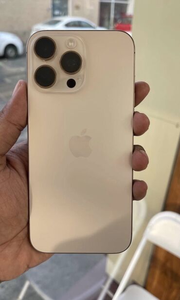 Apple iPhone: IPhone 16 Pro Max, Б/у, 256 ГБ, Desert Titanium, Коробка, Чехол, Кабель