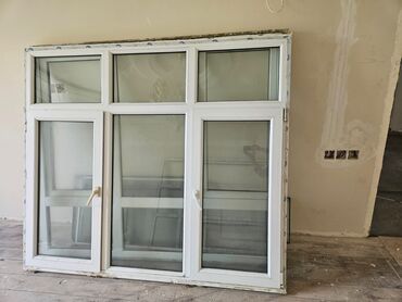 Plastik pəncərələr: İki qat şüşə paketi Plastik pəncərə, Еni: 170 sm, Uzunluğu: 200 sm