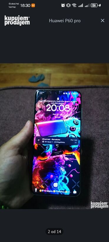 delimano džezva za kavu: Huawei P60 Pro, 256 GB, bоја - Bela, Otisak prsta, Dual SIM, Face ID