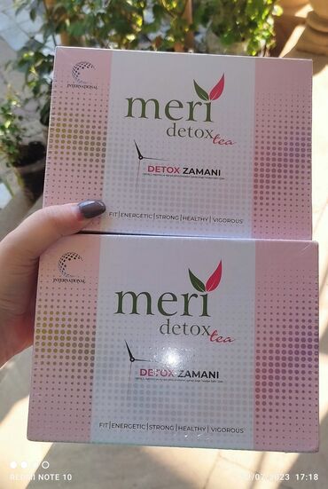 tea detox: Meri detox Original 60 ədəd Originalligi arxasında qr codla yoxlamaq