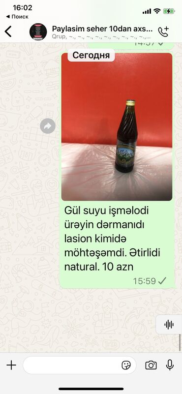 gul suyu: Gül suyu natural içməli qida