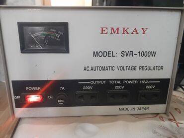 Generatorlar: EMKAY SVR-1000W – avtomatik gərginlik tənzimləyicisi (AC Automatic
