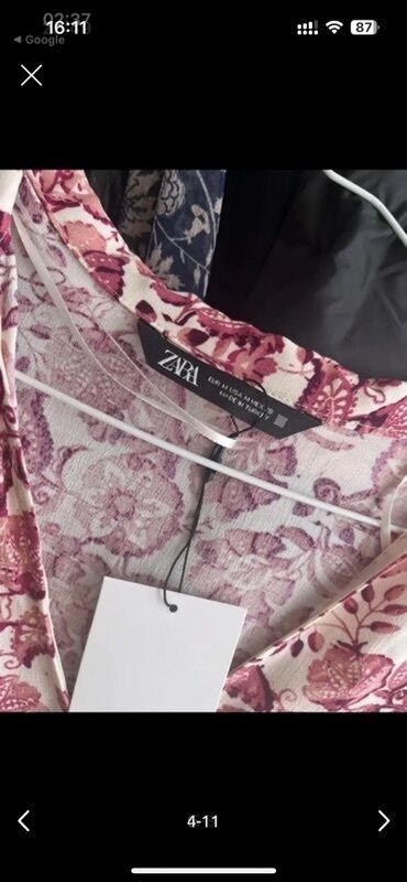 Açıqcalar: Etiketli teze Zara, uzunqol, güllü printli don
M razmer — 12