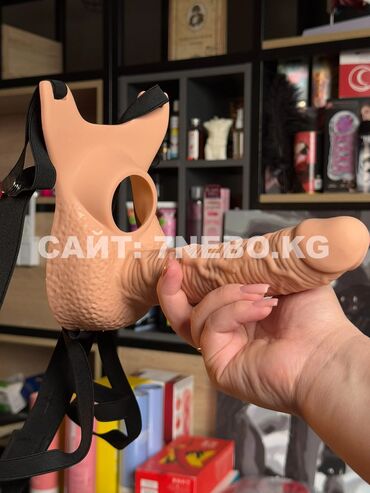 Премиум насадка на член с ремнем для двойного проникновения с