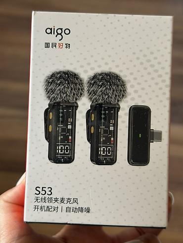 apple studio: Беспроводная петличная система aigo S53 - Комплект: 2 — 1