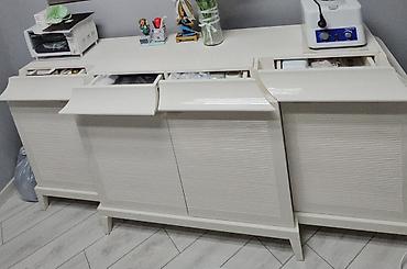 Bufetlər: Ağ rəngli çoxfunksiyalı bufet/komod - Dizayn: Minimalist və eleqant — 2