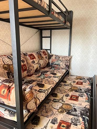 двухярусный диван: Двухъярусная кровать, Б/у, Складная — 8