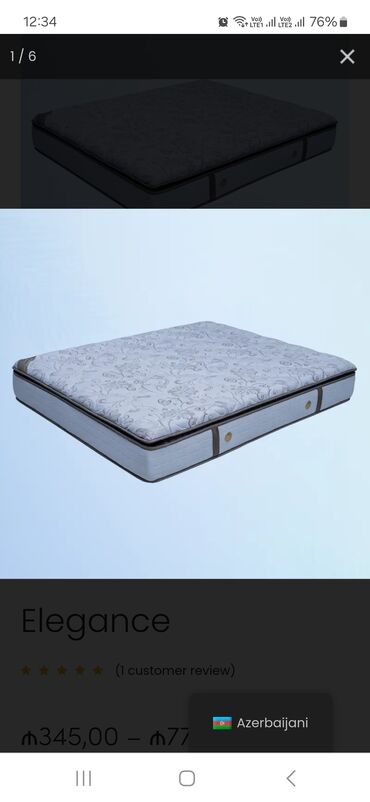 Matraslar: Yeni, Ortopedik matras, Bir nəfərlik — 17