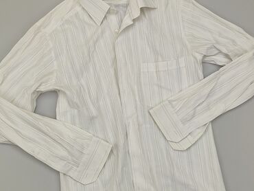 biała podkoszulka z długim rękawem: Koszula 16 lat, stan - Dobry, wzór - Jednolity kolor, kolor - Biały