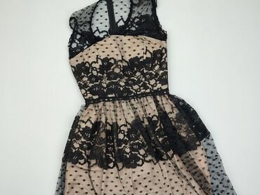 sukienki czarno beżowe: Sukienka, S, stan - Dobry