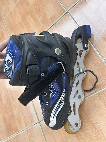 Спорт и отдых: GX markalı inline konki (təkərli paten) - Rəng: mavi-qara-ağ - — 4