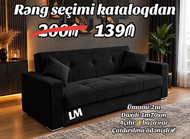 Rahat və funksional divan - Rəng seçimi kataloqdan - Ümumi ölçü: 2 m