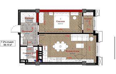 Новостройки от застройщика: Строится, Элитка, 2 комнаты, 58 м² — 8