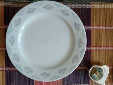 yemek desti: Boşqablar, 6 ədədli dəst, rəng - Ağ, Farfor, SSRİ
