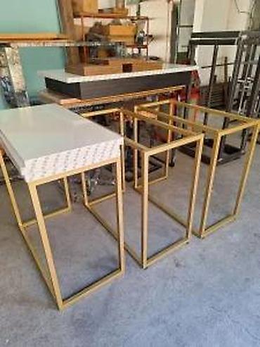 Kancelarijski stolovi: KANCELARIJSKI STO IZRADA PO MERI MODEL TRAPEZ HRAST | Izrada nameštaja — 8