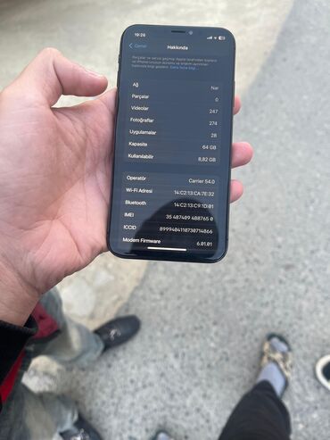 Apple iPhone: IPhone X, 64 GB, Black Titanium, Face ID