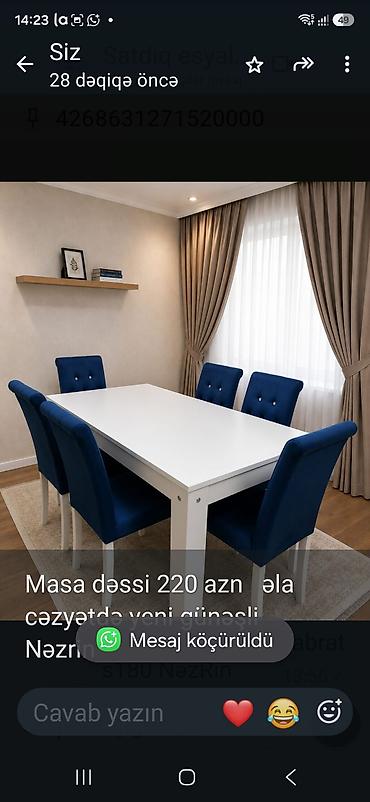 goycay divan: İşlənmiş, 6 stul — 1