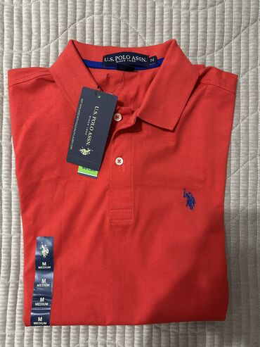 Футболки: Мужская футболка, M (EU 38), Us Polo Assn, Новый, цвет - Красный, Платная доставка