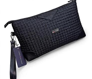 premiata teget: Muška torbica/neseser Tommy Hilfiger - Elegantna crna torbica sa — 1