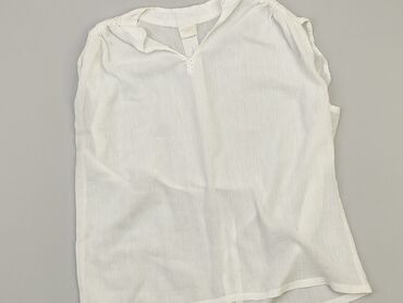 białe bluzki krótki rękaw eleganckie: Blouse, XL (EU 42), condition - Good