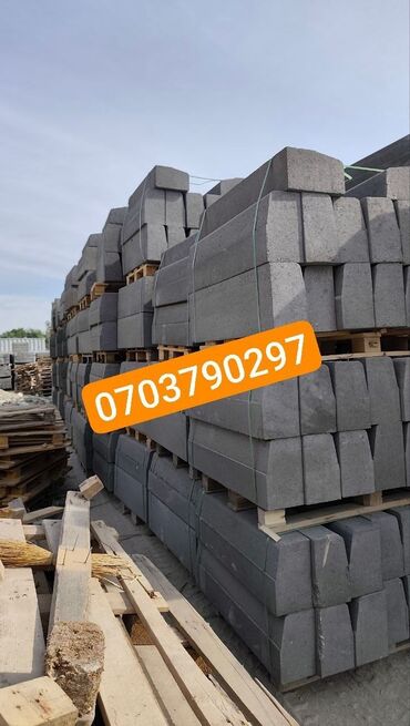 Дорожные бордюры: Дорожный бордюр, Прессованный, ЖБИ (Железобетонный), Новый — 8