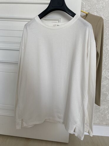 футболки и шорты: Лонгслив, цвет - Белый, Корея, XL (EU 42), 2XL (EU 44)