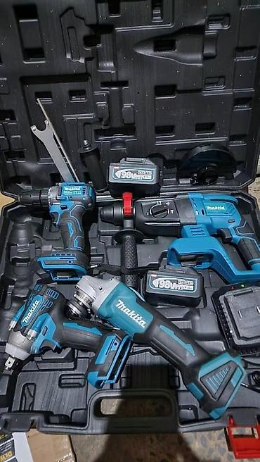 Makita markalı akkumulyatorlu elektrik alətləri dəsti Tərkib: -