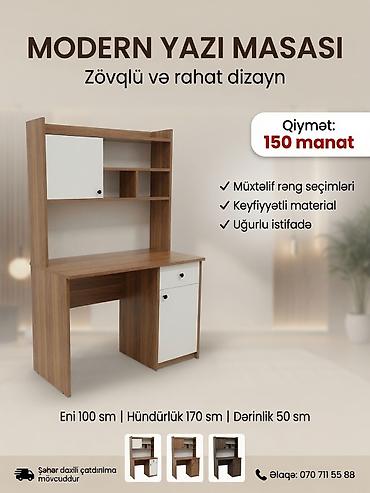 kompüter stol: Modern yazı masası – zövqlü və rahat dizayn.Bakı ve Sumqayıt erazisi — 1