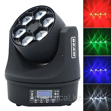 bud e2: 6*15W Led Beam Moving Head Light RGBW Mini(Пчела) -Напряжение: ? — 4